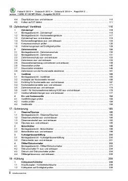 SKODA Octavia 2012-2020 4-Zyl. 1,6l Benzinmotor 90-110 PS Reparaturanleitung PDF