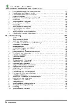 SKODA Octavia 5E (12-20) Karosserie Montagearbeiten Außen Reparaturanleitung PDF