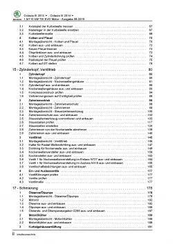 SKODA Octavia 5E 2012-2020 4-Zyl. 1,5l Benzinmotor 150 PS Reparaturanleitung PDF
