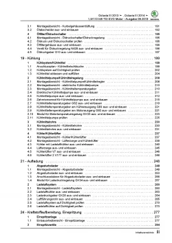 SKODA Octavia 5E 2012-2020 4-Zyl. 1,5l Benzinmotor 150 PS Reparaturanleitung PDF