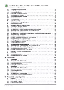 SKODA Octavia ab 2019 6 Gang Schaltgetriebe 02S Kupplung Reparaturanleitung PDF