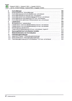 SKODA Octavia ab 2019 4-Zyl. 1,4l Benzinmotor 150-156 PS Reparaturanleitung PDF