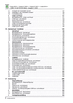 SKODA Octavia ab 2019 4-Zyl. 1,5l Benzinmotor 130-150 PS Reparaturanleitung PDF