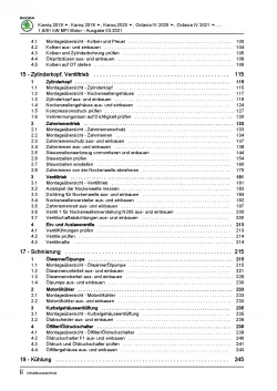 SKODA Octavia NN ab 2019 4-Zyl. 1,6l Benzinmotor 110 PS Reparaturanleitung PDF