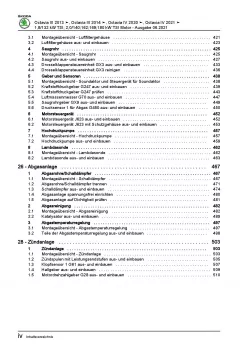 SKODA Octavia NN ab 2019 1,8l 2,0l Benzinmotor 179-245 PS Reparaturanleitung PDF