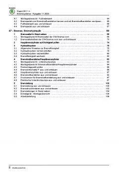 SKODA Rapid Typ NA 2011-2017 Bremsanlagen Bremsen System Reparaturanleitung PDF