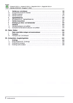 SKODA Rapid NH 2012-2020 7 Gang Automatikgetriebe DSG 0CW Reparaturanleitung PDF