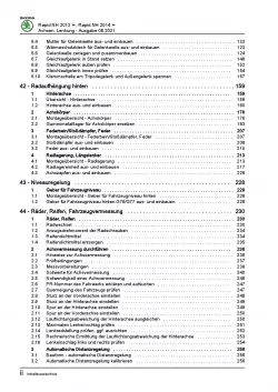 SKODA Rapid Typ NH 2012-2020 Fahrwerk Achsen Lenkung Reparaturanleitung PDF