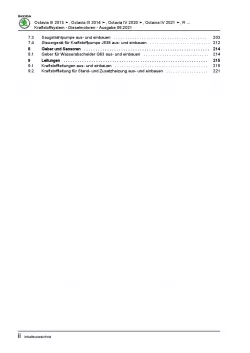 SKODA Rapid NH (12-20) Kraftstoffversorgung Dieselmotoren Reparaturanleitung PDF