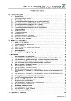 SKODA Roomster 5J (06-15) 3-Zyl. Dieselmotor TDI 69-80 PS Reparaturanleitung PDF