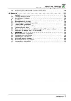 Skoda Scala Typ NW ab 2019 Fahrwerk Achsen Lenkung Reparaturanleitung PDF