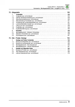 Skoda Scala NW ab 2019 Karosserie Montagearbeiten Innen Reparaturanleitung PDF