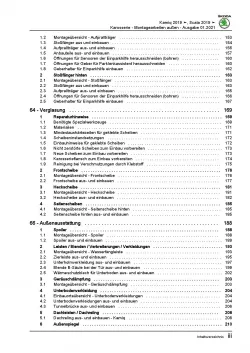 Skoda Scala NW ab 2019 Karosserie Montagearbeiten Außen Reparaturanleitung PDF