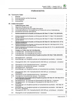 SKODA Superb Typ 3T 2008-2015 Bremsanlagen Bremsen System Reparaturanleitung PDF