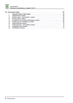 SKODA Superb 3U (01-08) Karosserie Unfall Instandsetzung Reparaturanleitung PDF