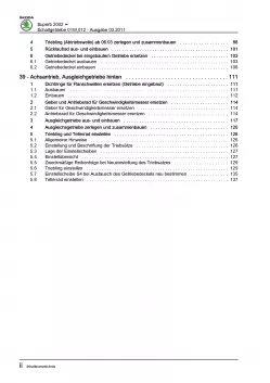 SKODA Superb 3U 2001-2008 5 Gang Schaltgetriebe 01W 012 Reparaturanleitung PDF