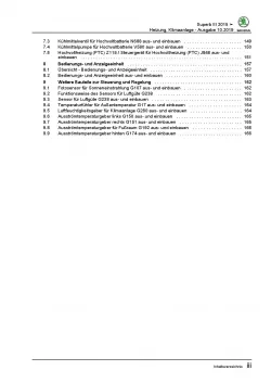 SKODA Superb Typ 3V ab 2015 Heizung Belüftung Klimaanlage Reparaturanleitung PDF