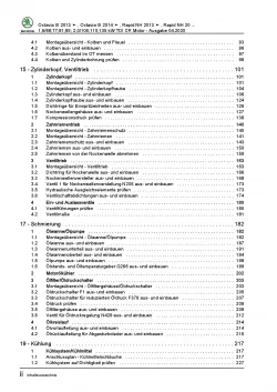 SKODA Yeti 5L (09-17) 1,6l 2,0l Dieselmotor TDI 90-184 PS Reparaturanleitung PDF