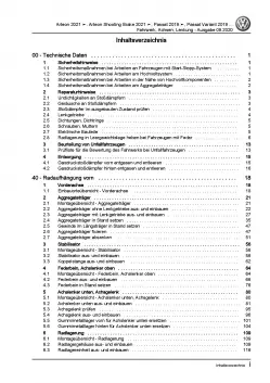 VW Arteon Typ 3H ab 2020 Fahrwerk Achsen Lenkung Reparaturanleitung PDF