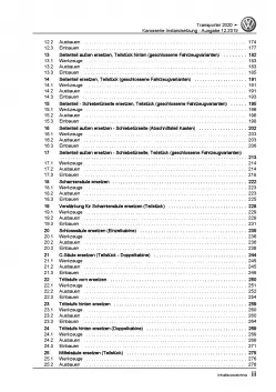 VW Transporter T6.1 ab 2019 Karosserie Instandsetzung Reparaturanleitung PDF