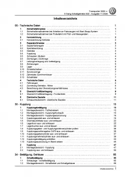 VW Transporter T6.1 ab 2019 5 Gang Schaltgetriebe 02Z Reparaturanleitung PDF