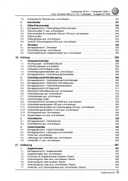 VW Transporter T6.1 (19>) 2,0l Dieselmotor TDI 84-204 PS Reparaturanleitung PDF