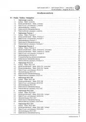 VW Golf 6 Variant (09-13) Radio Navigation Kommunikation Reparaturanleitung PDF