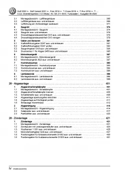 VW Golf 8 CG5 ab 2020 3-Zyl. 1,0l Benzinmotor 90-110 PS Reparaturanleitung PDF