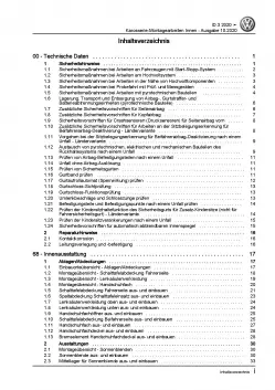 VW ID.3 Typ E11 ab 2019 Karosserie Montagearbeiten Innen Reparaturanleitung PDF
