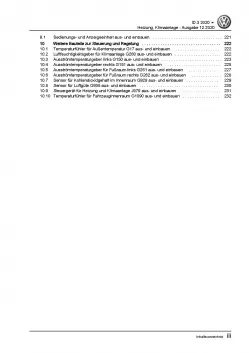VW ID.3 Typ E11 ab 2019 Heizung Belüftung Klimaanlage Reparaturanleitung PDF
