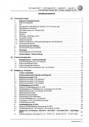VW Jetta 6 AV 2010-2014 6 Gang Automatikgetriebe 09G Reparaturanleitung PDF