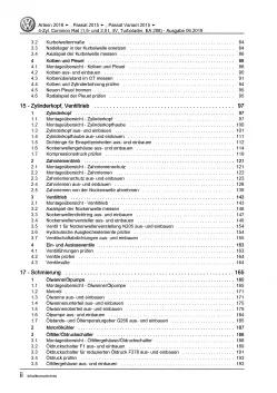 VW Passat 3G (14-19) 1,6l 2,0l Dieselmotor TDI 110-190 PS Reparaturanleitung PDF