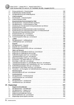 VW Passat 3G (14-19) 1,6l 2,0l Dieselmotor TDI 110-190 PS Reparaturanleitung PDF