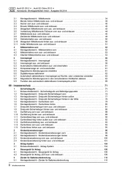 Audi Q3 Typ 8U 2011-2018 Karosserie Montagearbeiten Innen Reparaturanleitung PDF