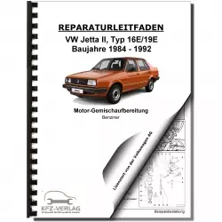 VW Jetta 2 Typ 19 1984-1992 PIC und 2E3 Vergaser Zündanlage Reparaturanleitung
