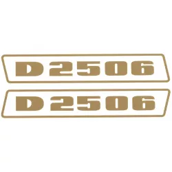 Deutz D2506 Gold bis 1974 Schlepper Traktor Aufkleber Klebefolie Klein Schmal