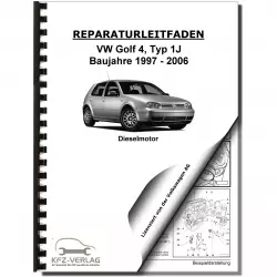 VW Golf 4 1J (97-06) 4-Zyl. 1,9l Dieselmotor TDI 100-150 PS Reparaturanleitung