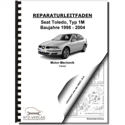 SEAT Toledo 1M (98-04) 1,9l Dieselmotor Mechanik 68-110 PS Reparaturanleitung