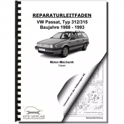 VW Passat 3 Typ 35 (88-93) 4-Zyl. 1,6l Dieselmotor TDI 80 PS Reparaturanleitung