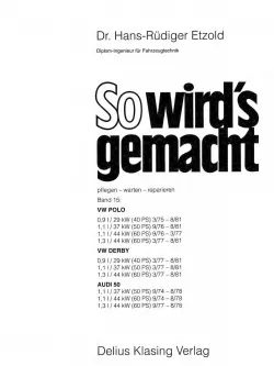 Audi 50 Typ 86 1974-1978 So wird's gemacht Reparaturanleitung E-Book PDF