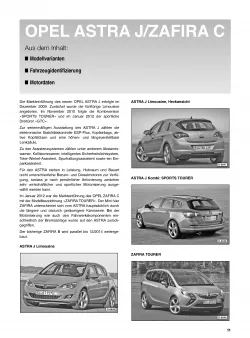 Opel Zafira C Tourer 2012-2019 So wird's gemacht Reparaturanleitung E-Book PDF