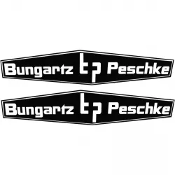 Bungartz & Peschke Set Schwarz Weiß Schlepper Traktor Aufkleber Klebefolie