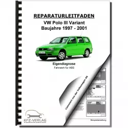VW Polo 3 Variant 1997-2001 Eigendiagnose Fahrwerk Bremsen Reparaturanleitung
