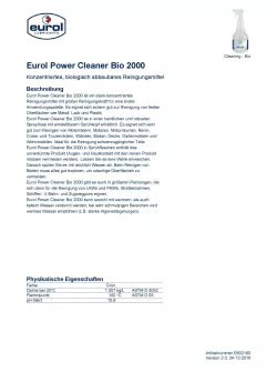 EUROL Power Cleaner BIO 2000 - Produktinformationen