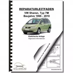 VW Sharan Typ 7M (95-10) Allgemeine Infos Elektrische Anlage Reparaturanleitung