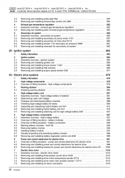 Audi A4 type 8W 2015-2019 petrol engines 204-367 hp repair workshop manual eBook