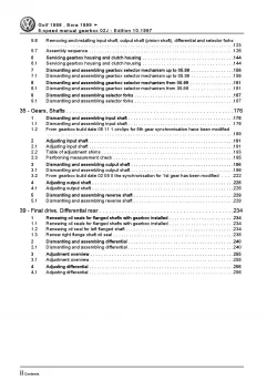 VW Golf 4 type 1J (97-06) 5 speed manual gearbox 02J repair workshop manual pdf