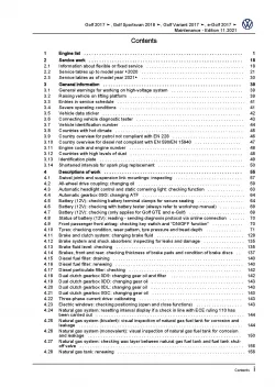 VW Golf 7 Sportsvan AN 2018-2020 maintenance repair workshop manual pdf file