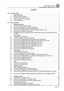 VW Golf 7 Sportsvan AN (18-20) communication radio navigation repair manual pdf