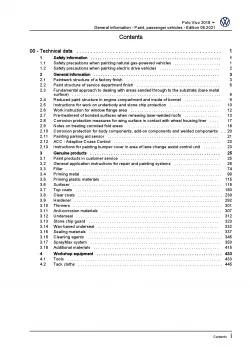 VW Polo Vivo 6R (17>) general info paint passenger vehicles repair manual pdf